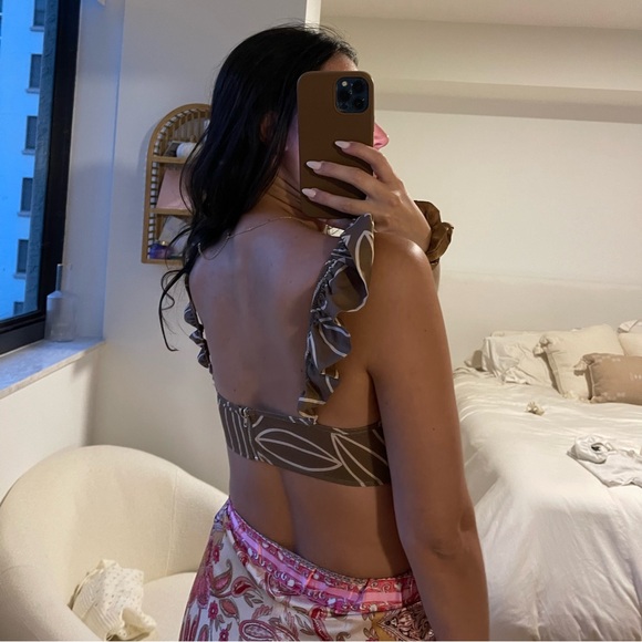 Print Crop Top - Picture 3 of 3